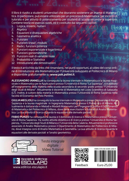 IANNELLA MEGLIOLI PUNZO - Precorso di Matematica